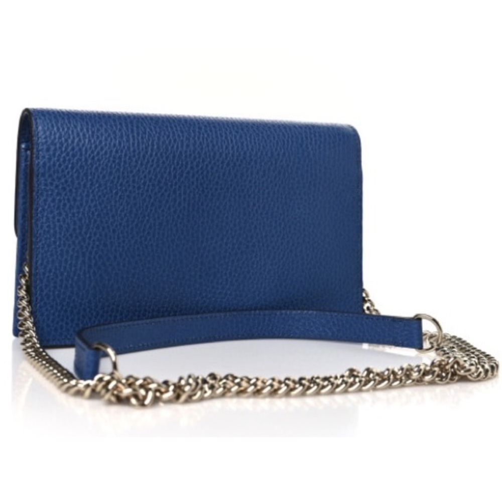 Gucci Marmont GG Bag with Chain Strap. Caspian Blue. - Picture 4 of 11